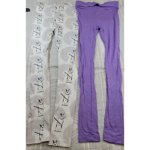 Kate Quinn Leggings Bundle – Size 8Y – Bunny Print + Lavender Modal - Picture 1 of 5